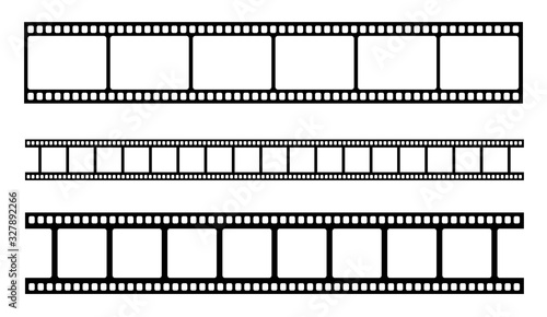 Vector blank cinema film strip. Vector illustration