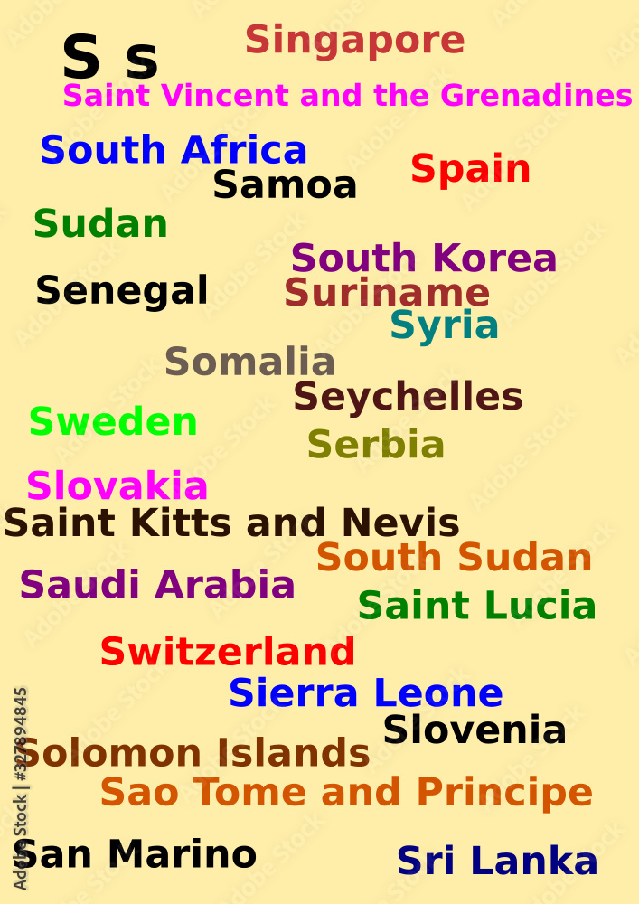 Countries beging with S 