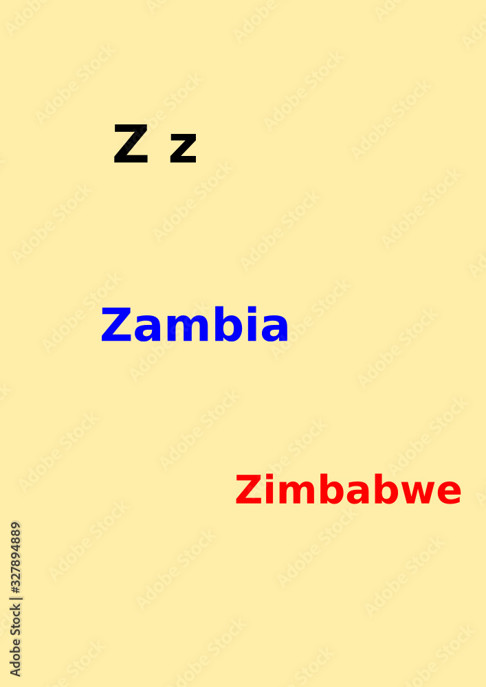 Obraz premium Countries beging with Z