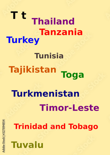 Countries beging with T