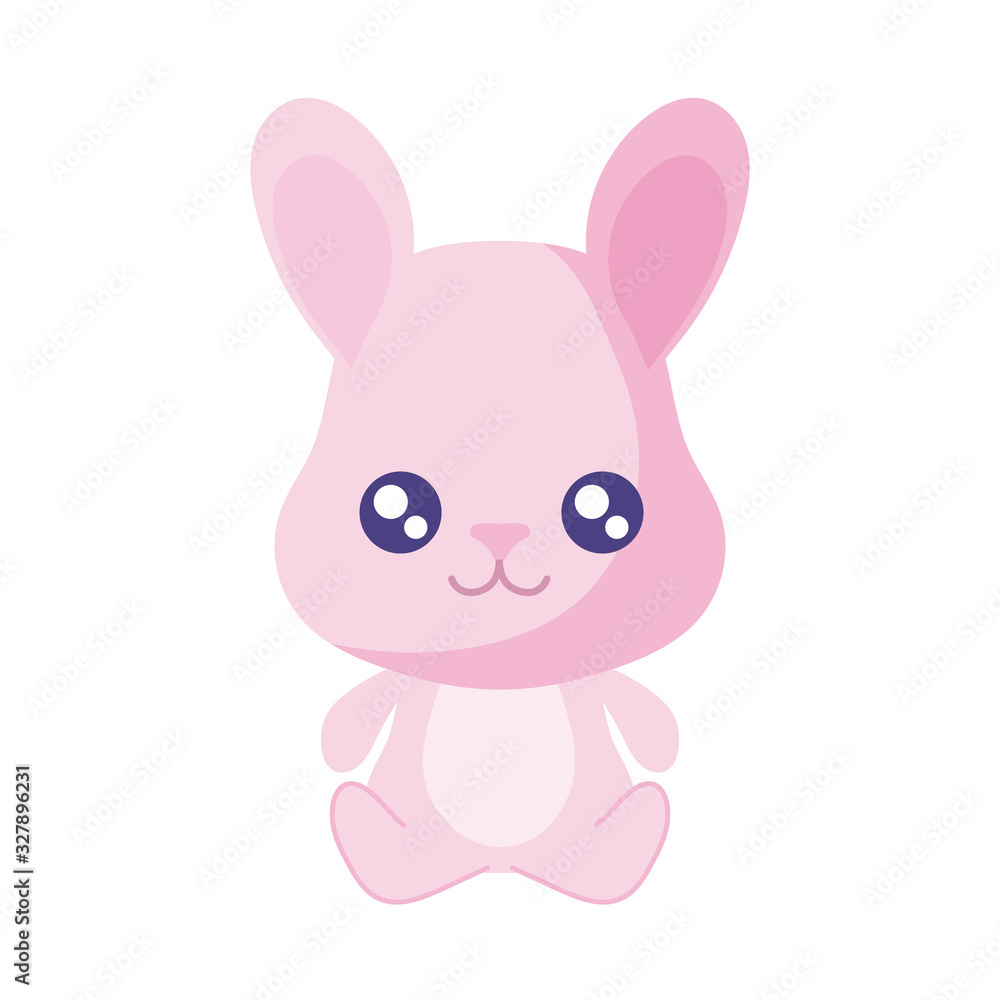 Cute kawaii rabbit cartoon vector design Cute kawaii rabbit cartoon vector design