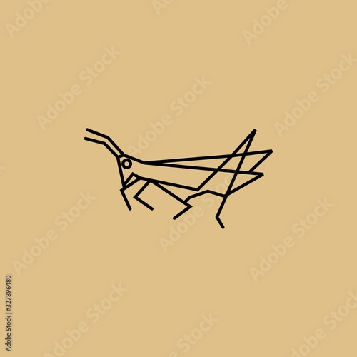 Grasshopper Icon Vector From Nature Collection Thin Line © pentolo