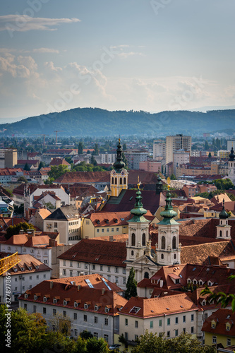 aerial view of the city