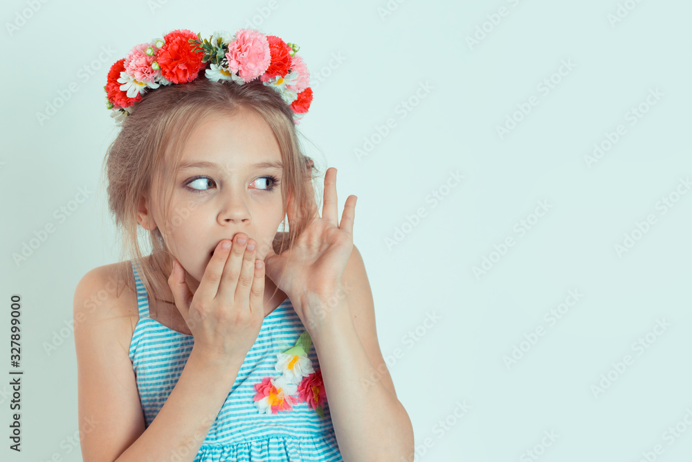surprised nosy woman hand to ear gesture secretly listening juicy gossip surprised nosy woman hand to ear gesture secretly listening juicy gossip