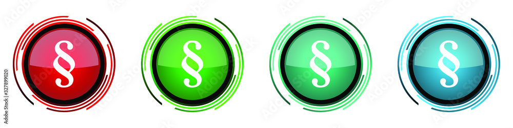 Paragraph round glossy vector icons, set of buttons for webdesign, internet and mobile phone applications in four colors options isolated on white background Paragraph round glossy vector icons, set of buttons for webdesign, internet and mobile phone applications in four colors options isolated on white background