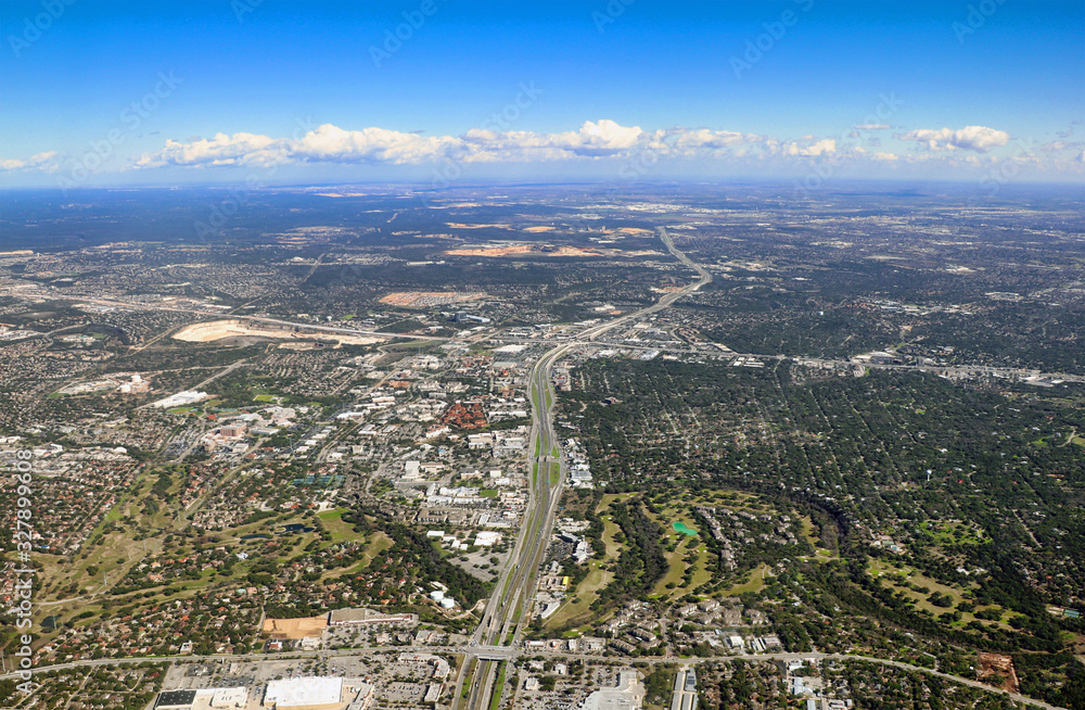 Suburban sprawl outside San Antonio, Tex.