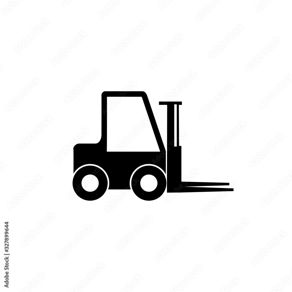 Lifting machine sign for mobile concept and web design. Forklift icon  