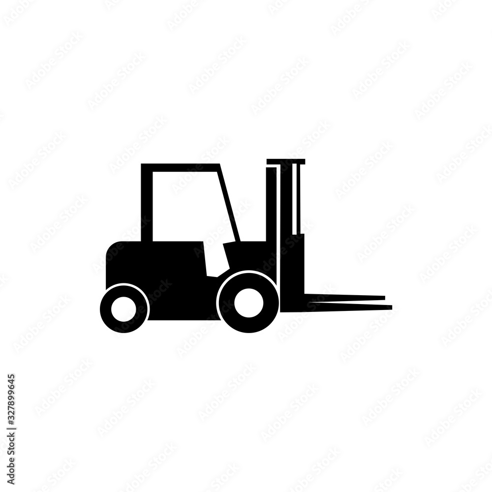 Lifting machine sign for mobile concept and web design. Forklift icon  