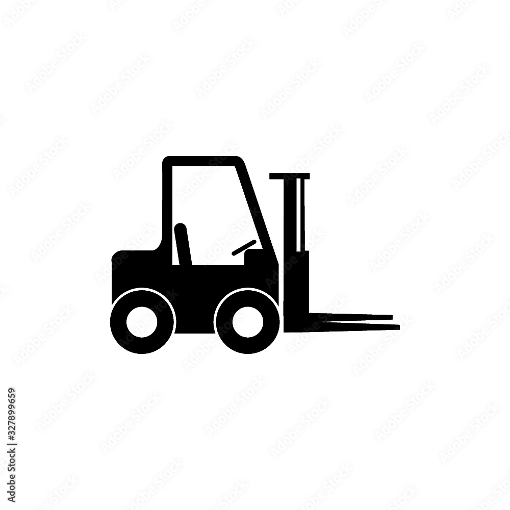 Lifting machine sign for mobile concept and web design. Forklift icon  