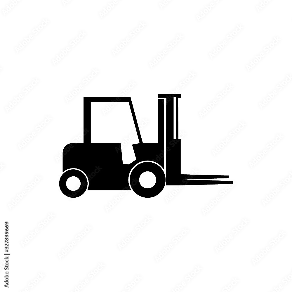 Lifting machine sign for mobile concept and web design. Forklift icon Lifting machine sign for mobile concept and web design. Forklift icon