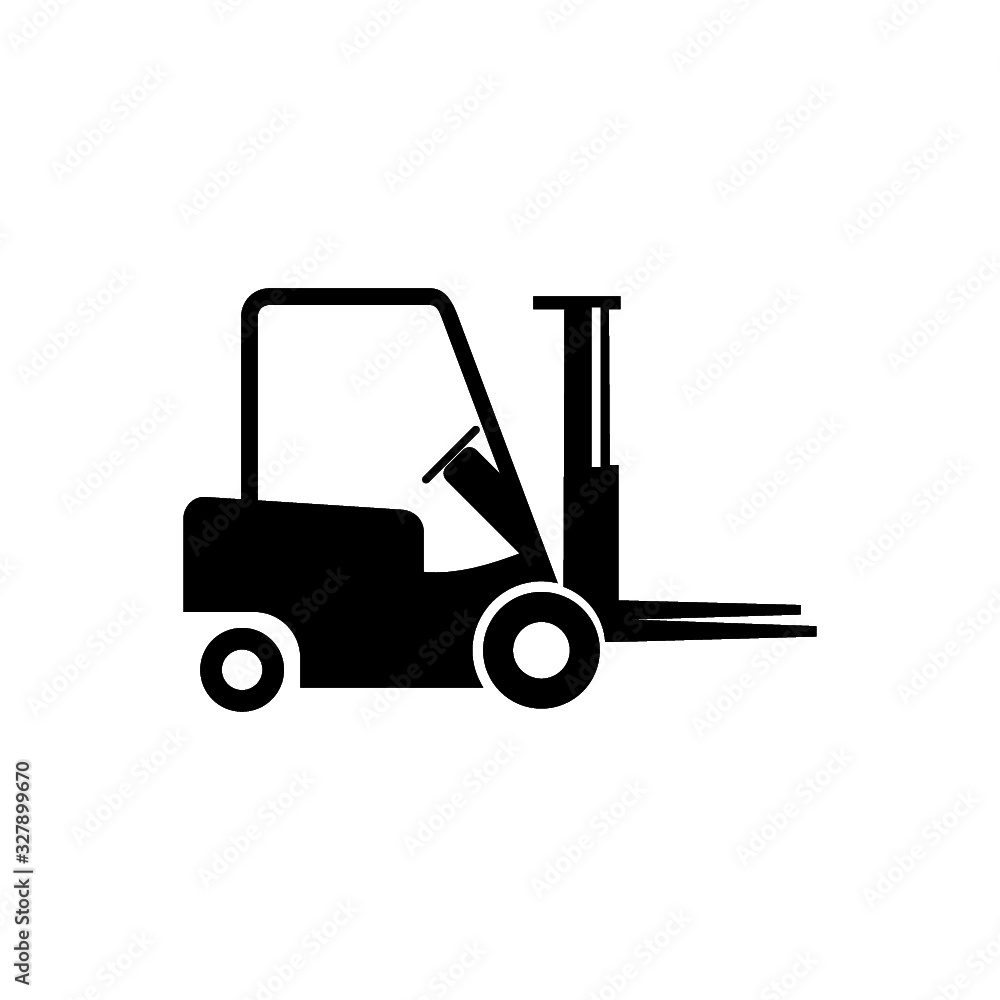 Lifting machine sign for mobile concept and web design. Forklift icon  
