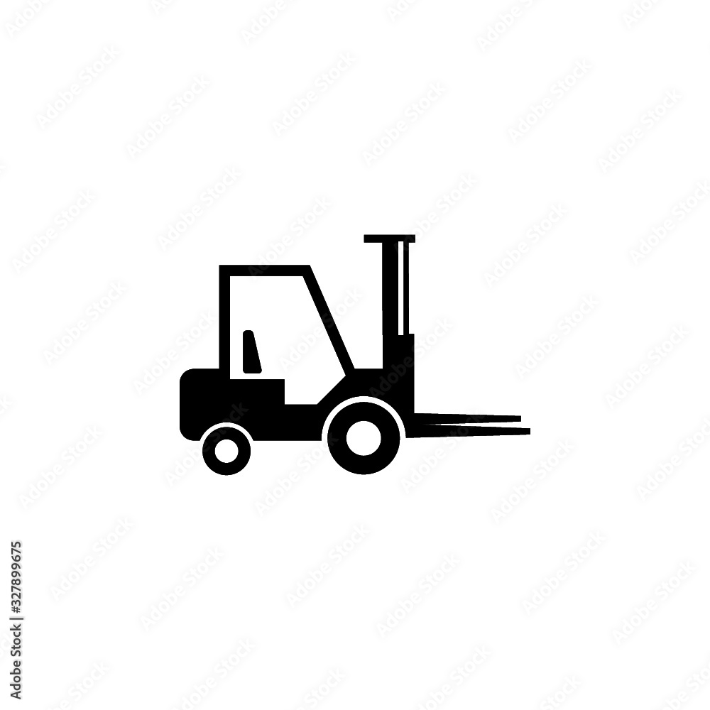 Lifting machine sign for mobile concept and web design. Forklift icon  