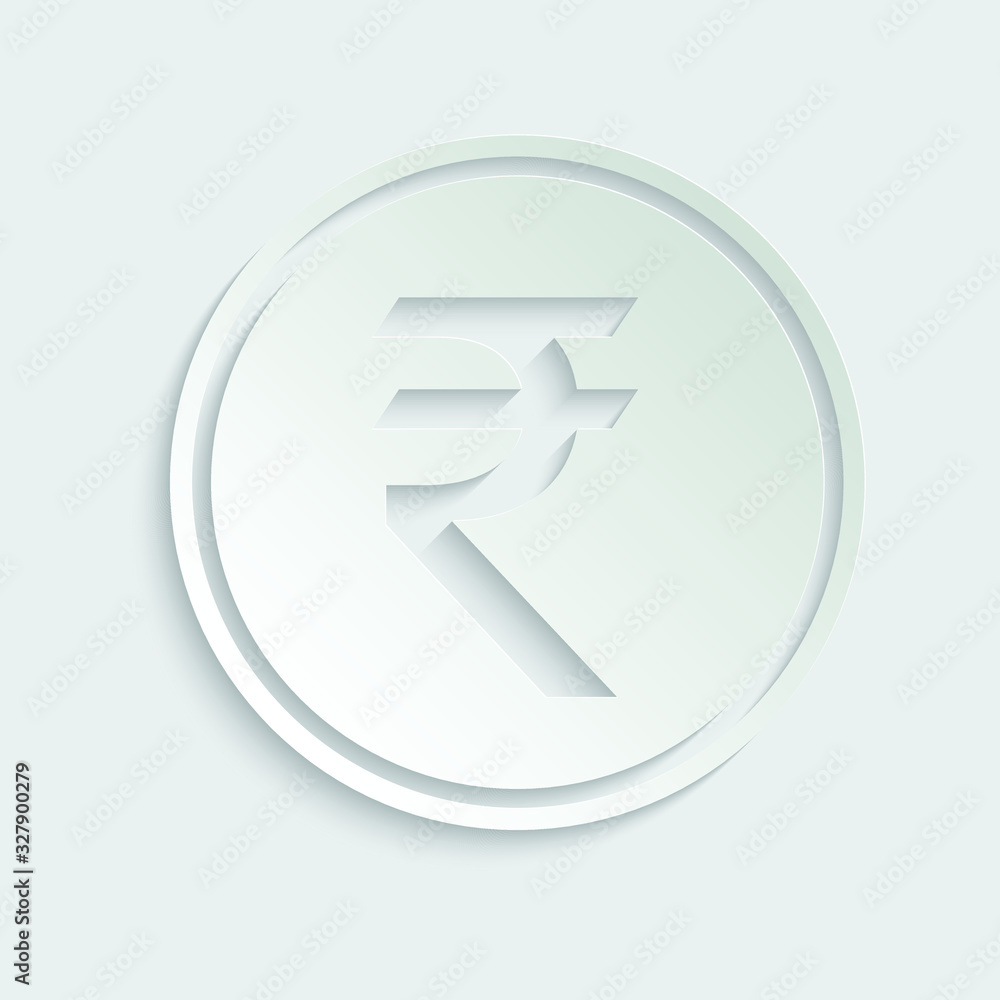 paper Indian Rupee icon. Indian Rupee sign. vector paper Indian Rupee icon. Indian Rupee sign. vector