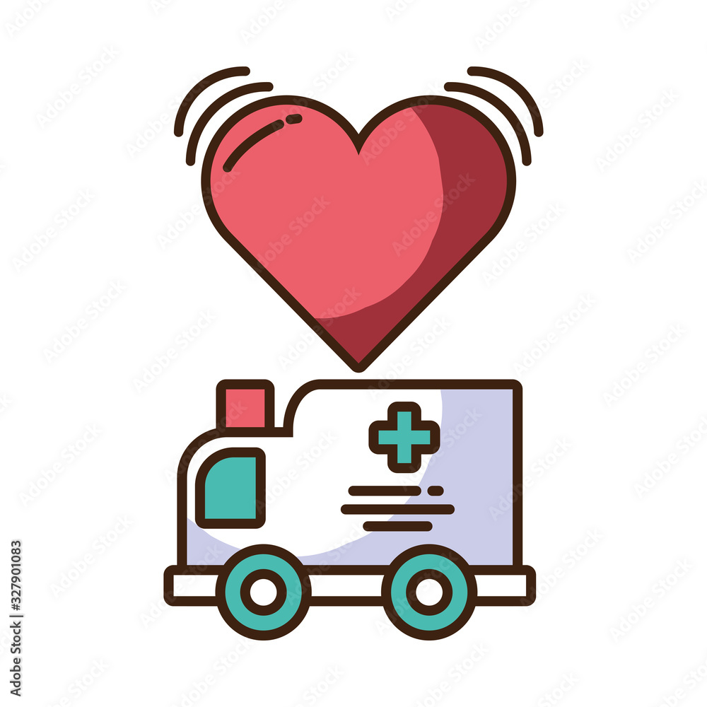 ambulance car on white background ambulance car on white background