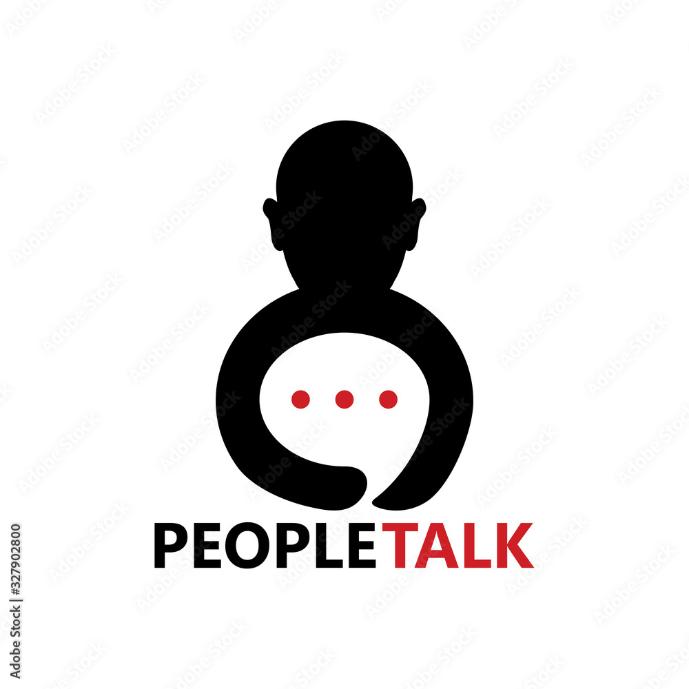Obraz premium People Talk Logo Template Design
