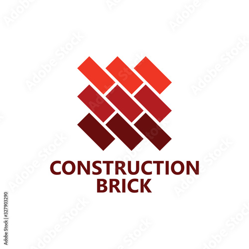 Construction Brick Logo Template Design