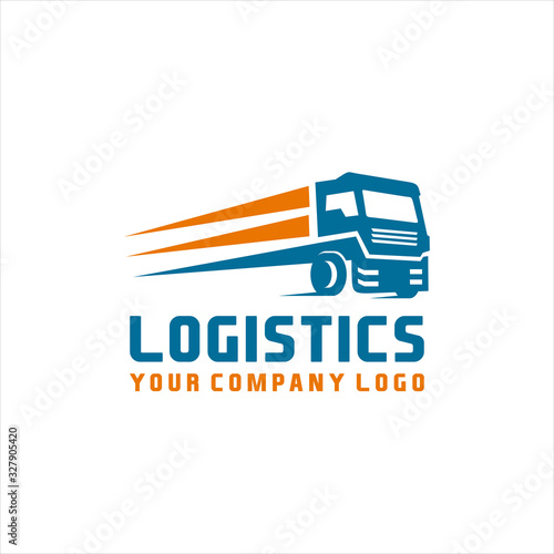 logistics transportation logo vector, Fast delivery concept icon. Simple one colored shopping element illustration. Vector symbol design from store collection.