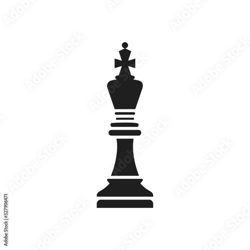 King chess icon. Modern Black color illustration of King chess vector icon for web design