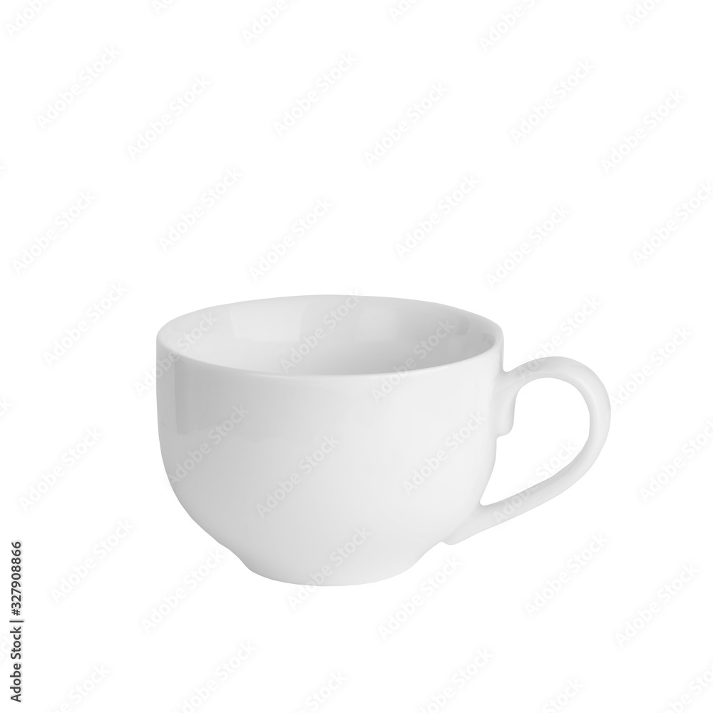 White coffee cup on a white background White coffee cup on a white background