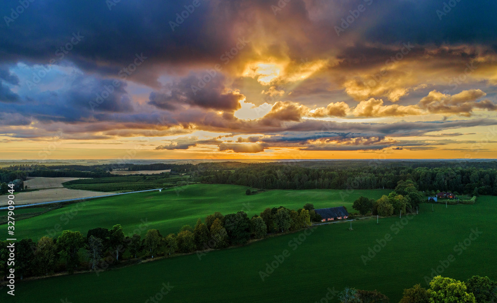 Fototapeta premium Beautiful green nature landscape of Europe