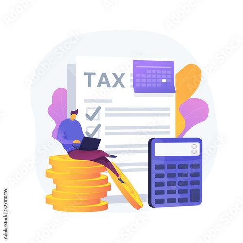 Monthly expense planning. Reminder for appointment. Payment deadline, worker with timetable, organizer schedule. Countdown to payday. Vector isolated concept metaphor illustration.