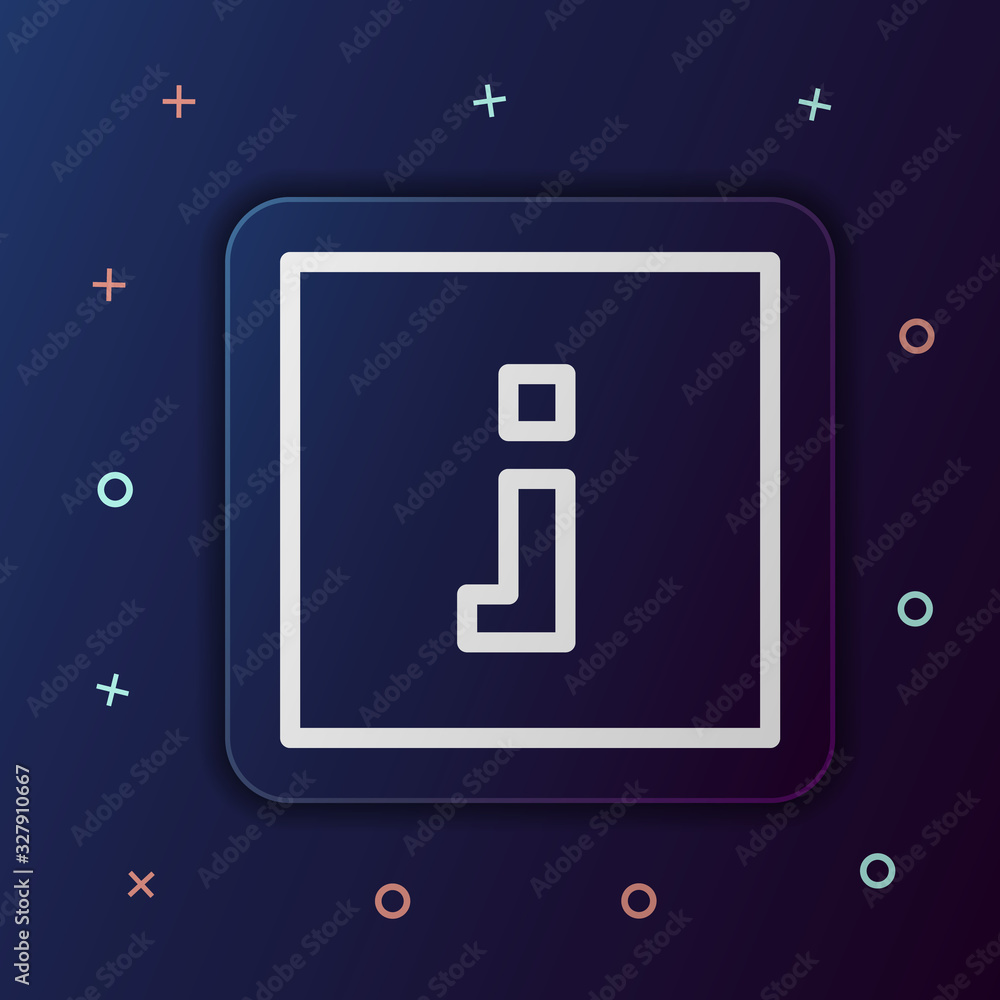 Square information sign nolan button icon. Simple thin line, outline vector of web icons for ui and ux, website or mobile application Square information sign nolan button icon. Simple thin line, outline vector of web icons for ui and ux, website or mobile application