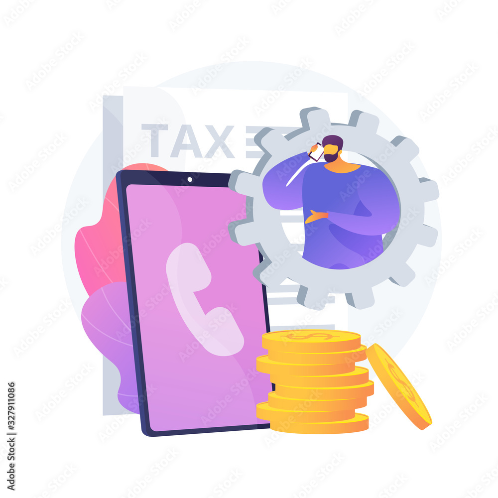 Pay call. Communicating through smartphone. Telephone contact, help line, client support. Solving problems with phone consultant. Talking on cellphone. Vector isolated concept metaphor illustration. Pay call. Communicating through smartphone. Telephone contact, help line, client support. Solving problems with phone consultant. Talking on cellphone. Vector isolated concept metaphor illustration.