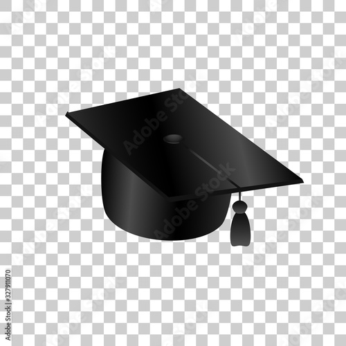 congratulations on graduation, realistic graduate hat, vector