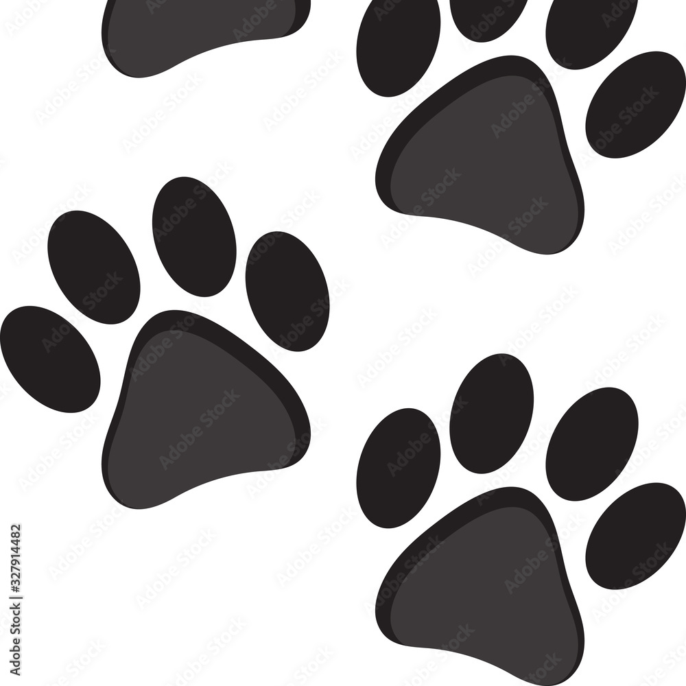 Fototapeta premium cat or dog paw print icon