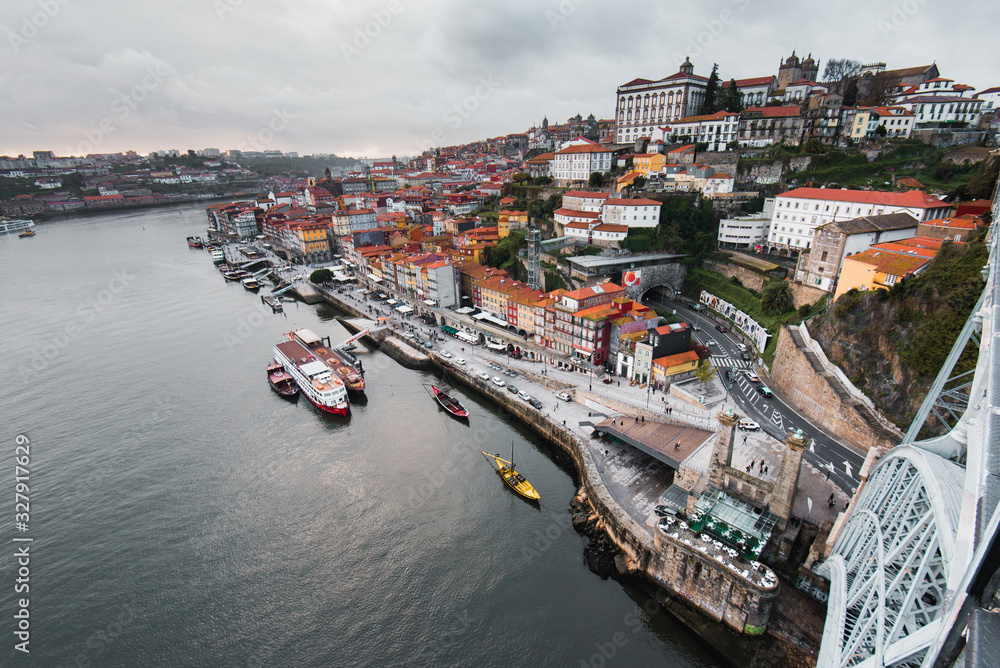 View to Porto Historical Center From the Dom Luis I Bridge