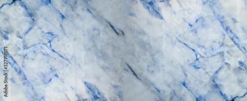 Blue white gray marble granite stone texture background banner panorama