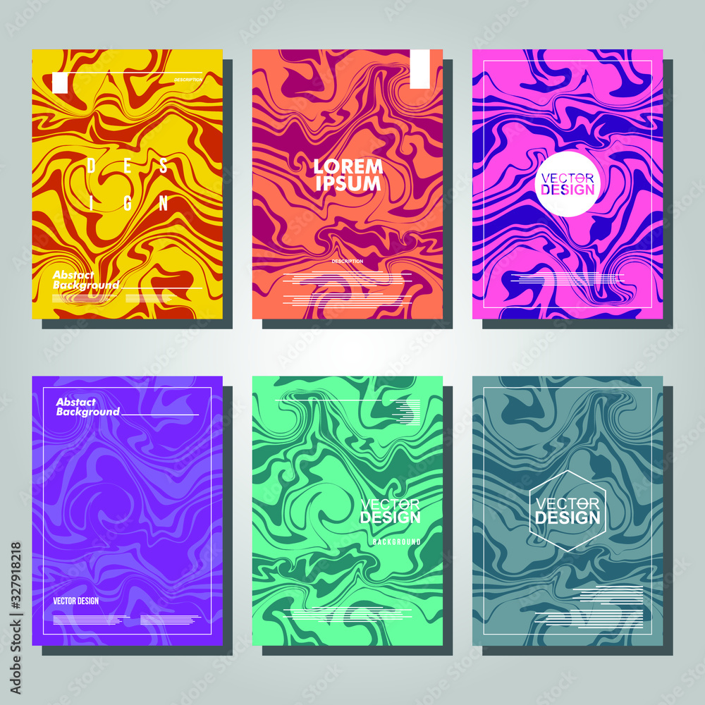 Fototapeta premium Mixture of acrylic paints. Liquid marble texture. Fluid art. Applicable for design cover, presentation, invitation, flyer, annual report, poster and business card, design packaging. Modern artwork