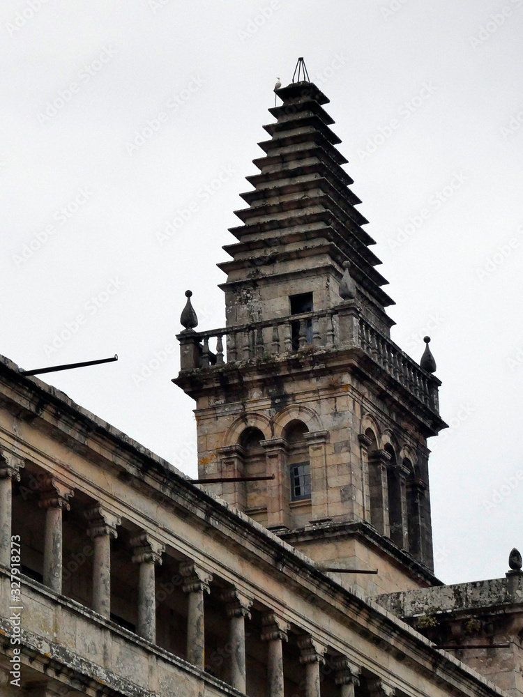 Fachada de la Catedral de Santiago de Compostela , Galicia, España