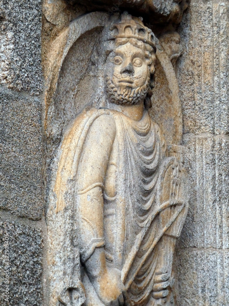 Estatua de la Catedral de Santiago de Compostela , Galicia, España