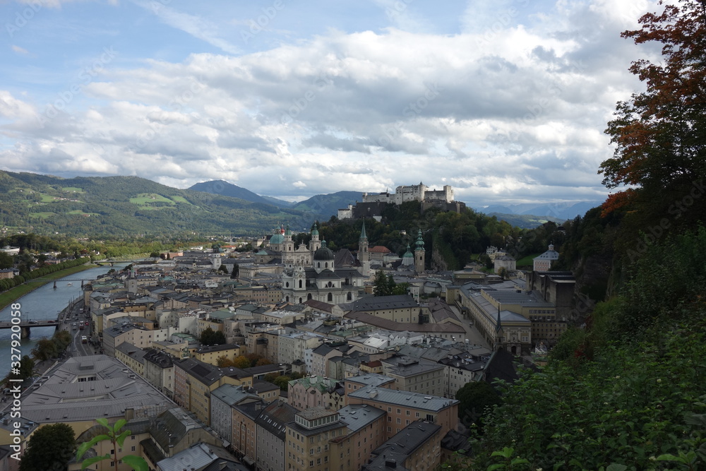 View of Salzburg city in Austria