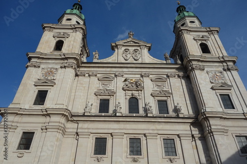 View of Salzburg city in Austria. Cathedral