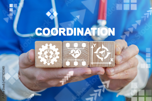 Coordination Medical Concept. Healthcare Group Together Work. Medicine Organization. photo