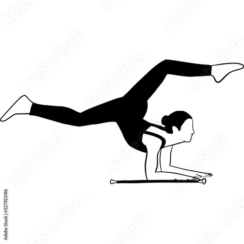 Hand drawn Baton Twirler Vector Sketch