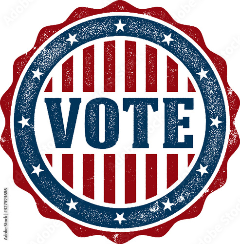 USA Vote Election Rubber Stamp
