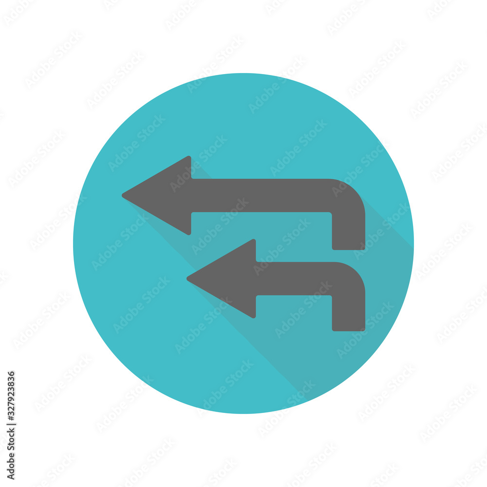 Arrow long shadow icon. Simple glyph, flat vector of arrow icons for ui and ux, website or mobile application Arrow long shadow icon. Simple glyph, flat vector of arrow icons for ui and ux, website or mobile application