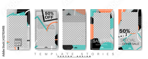 abstract vector story template for your social media. design vector background