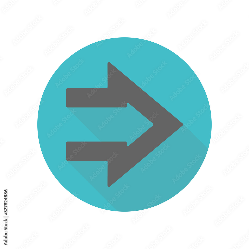 Arrow long shadow icon. Simple glyph, flat vector of arrow icons for ui and ux, website or mobile application Arrow long shadow icon. Simple glyph, flat vector of arrow icons for ui and ux, website or mobile application