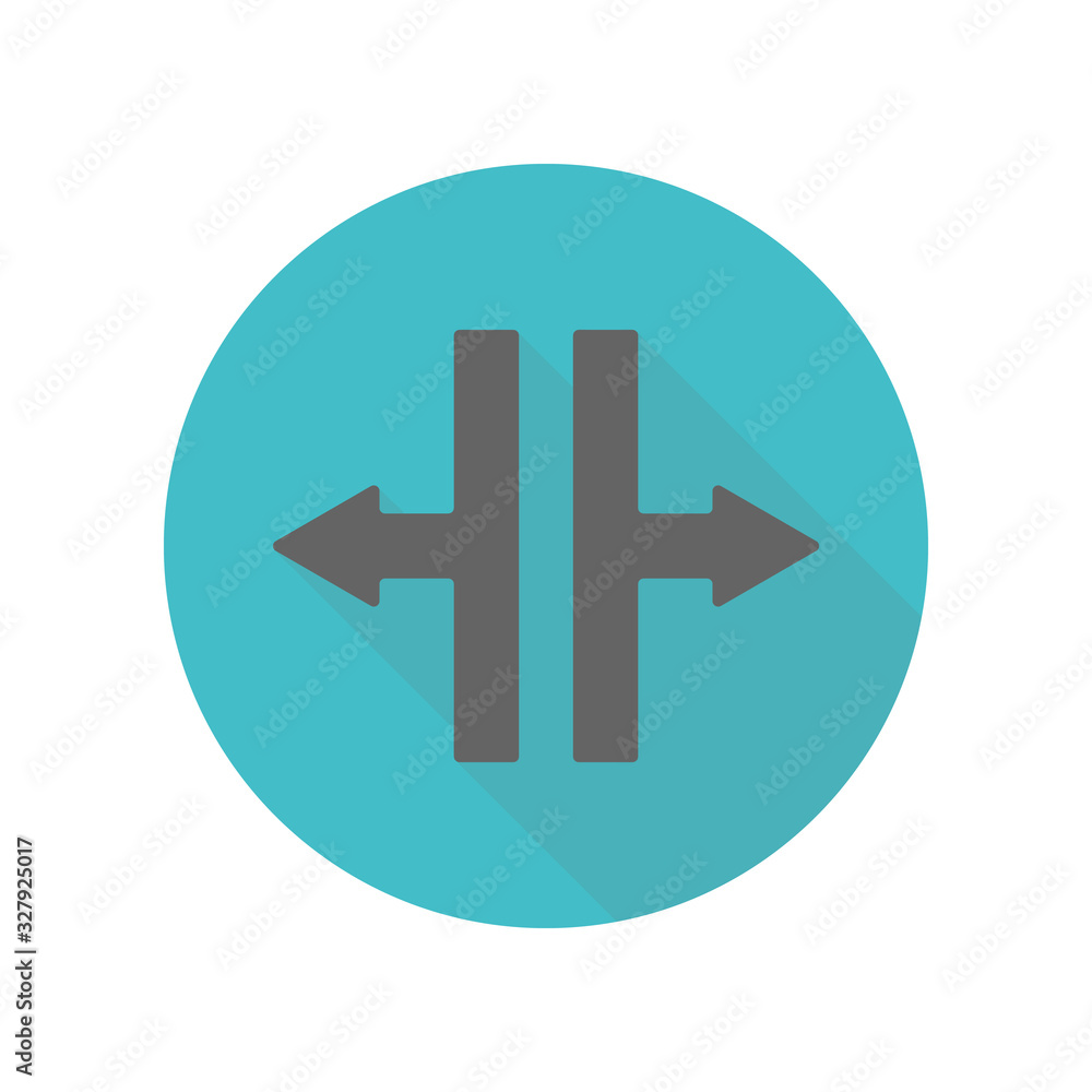 Arrow long shadow icon. Simple glyph, flat vector of arrow icons for ui and ux, website or mobile application Arrow long shadow icon. Simple glyph, flat vector of arrow icons for ui and ux, website or mobile application