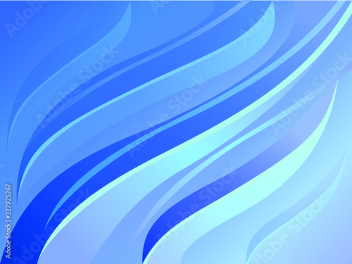 abstract blue background for banner with curved lines like blue grass