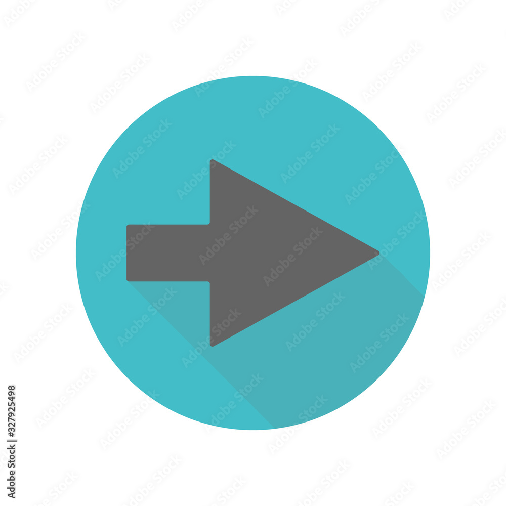 Arrow long shadow icon. Simple glyph, flat vector of arrow icons for ui and ux, website or mobile application Arrow long shadow icon. Simple glyph, flat vector of arrow icons for ui and ux, website or mobile application