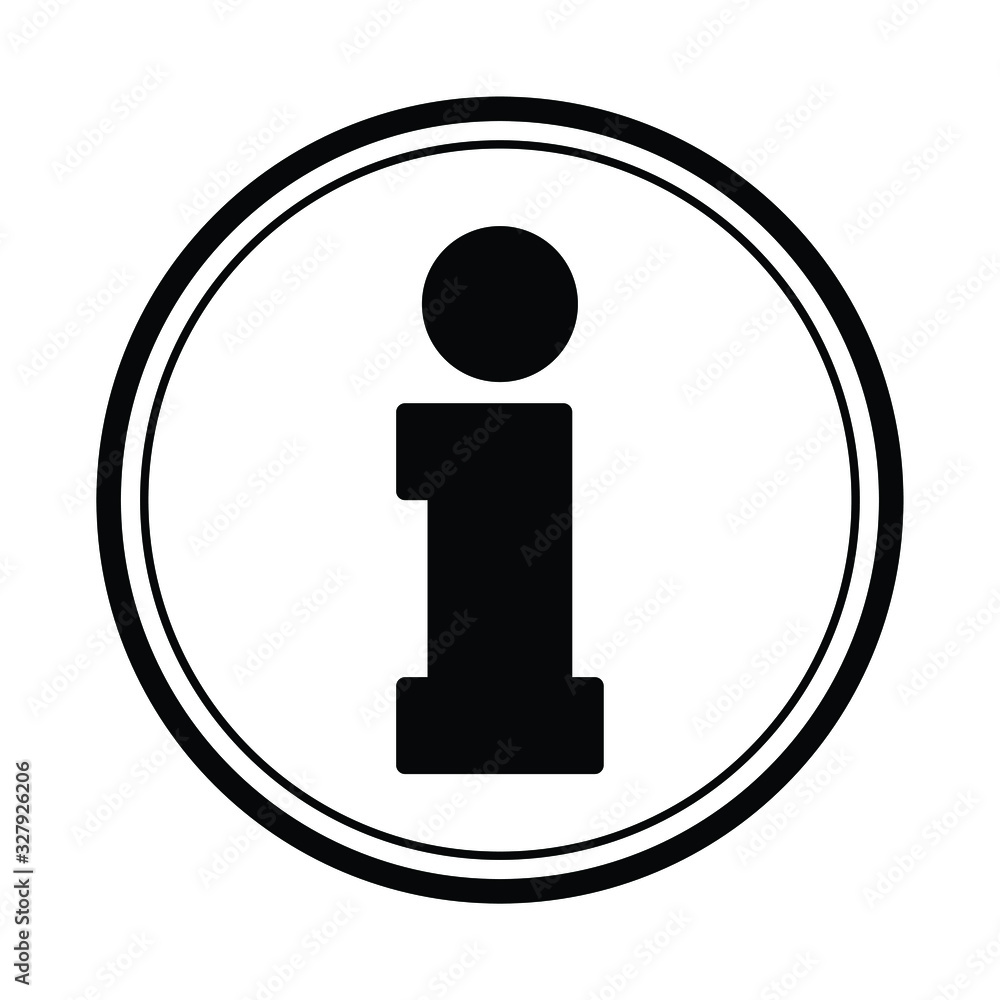 information icon. Black vector information sign, symbol information icon. Black vector information sign, symbol