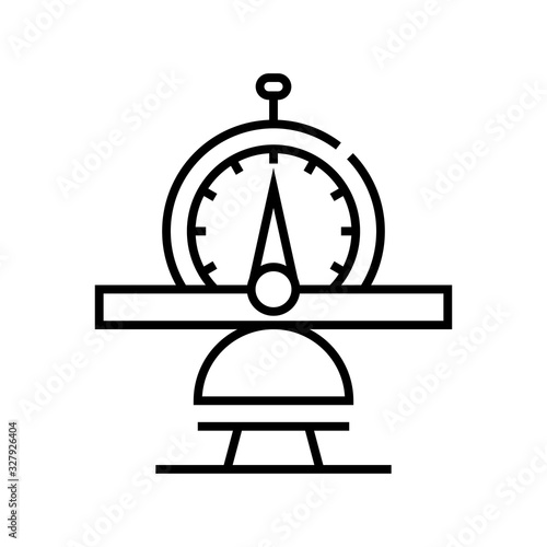 Time balance line icon, concept sign, outline vector illustration, linear symbol.