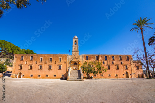 Agia Triada Monastery or the Monastery of Agia Triada Tsangarolon is a Greek Orthodox monastery in the Akrotiri peninsula in the Chania regional unit, Crete, Greece. photo