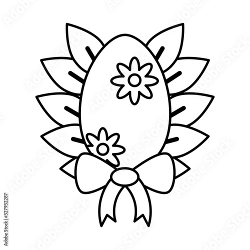 easter egg on white background