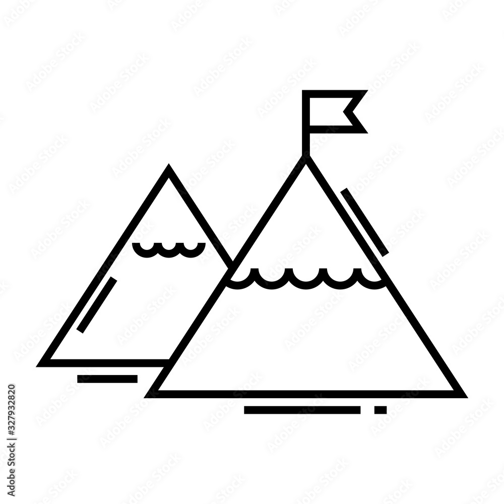 Target peak line icon, concept sign, outline vector illustration, linear symbol. Target peak line icon, concept sign, outline vector illustration, linear symbol.